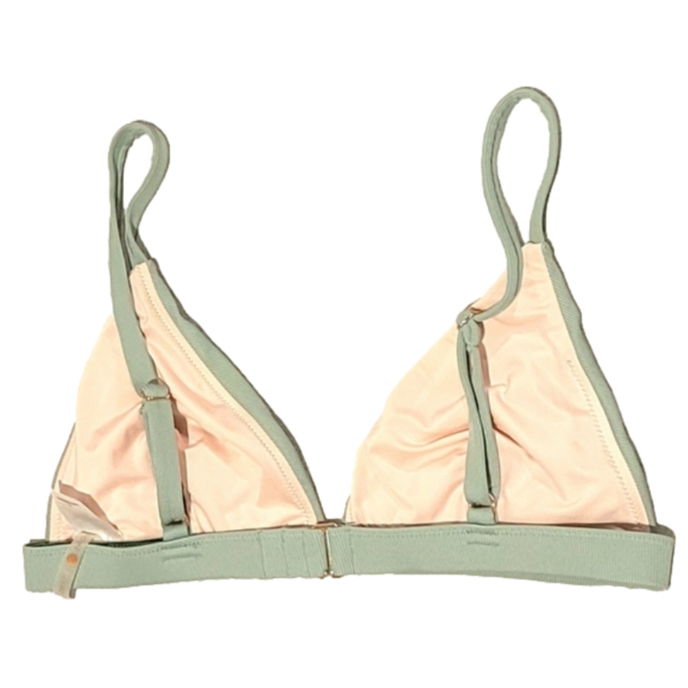 Light Green Ribbed Bikini Top - Picture 2 of 5
